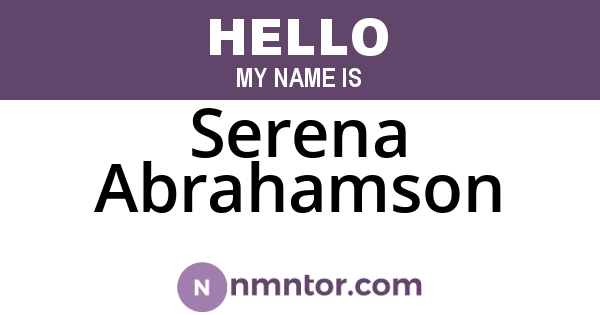 Serena Abrahamson