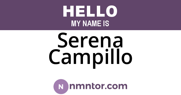 Serena Campillo