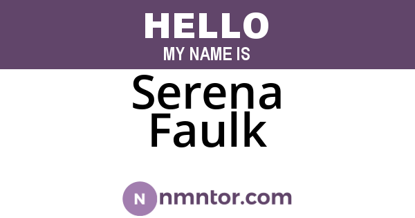 Serena Faulk