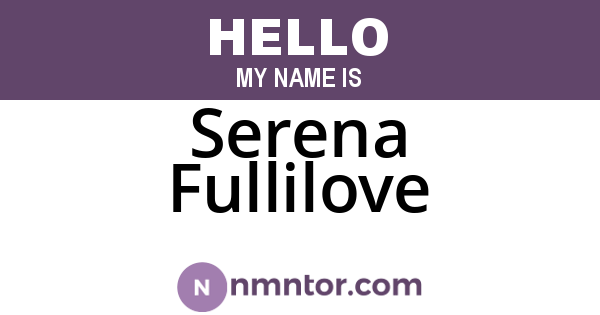 Serena Fullilove