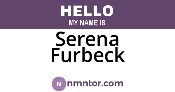 Serena Furbeck