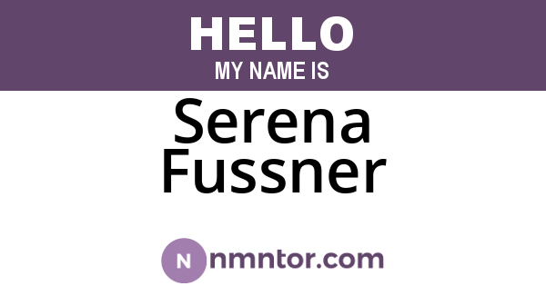 Serena Fussner