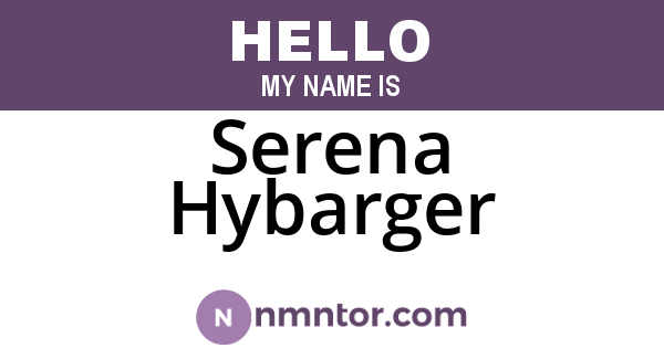 Serena Hybarger