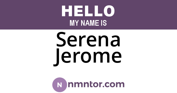 Serena Jerome
