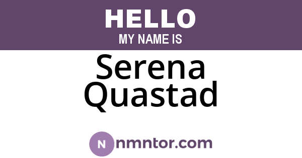 Serena Quastad