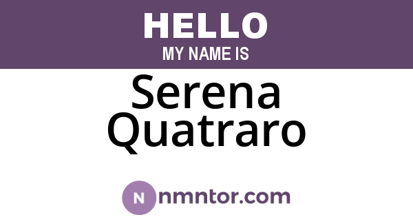 Serena Quatraro