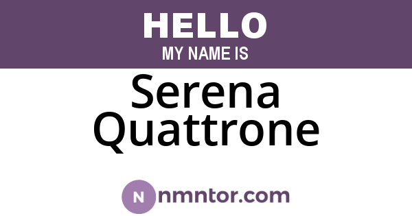 Serena Quattrone