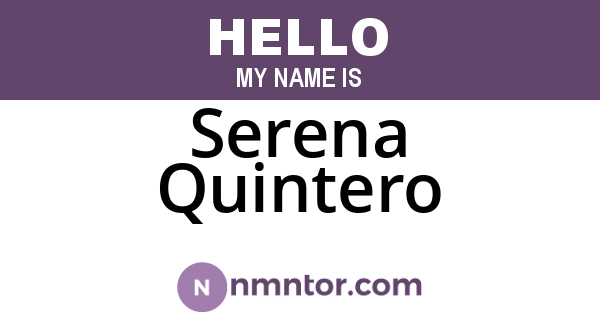 Serena Quintero