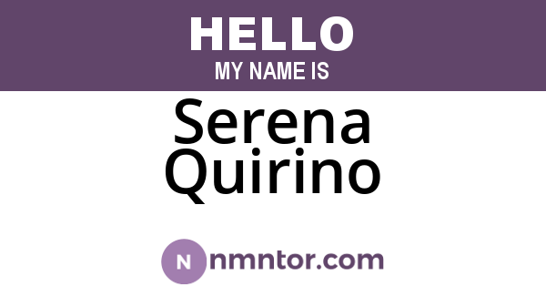 Serena Quirino