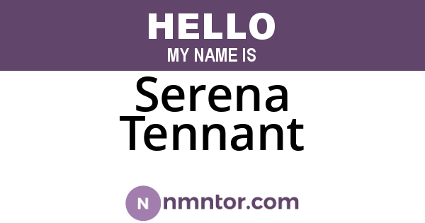 Serena Tennant