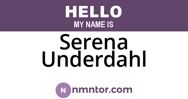 Serena Underdahl