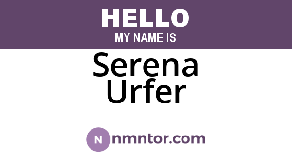 Serena Urfer