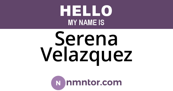Serena Velazquez