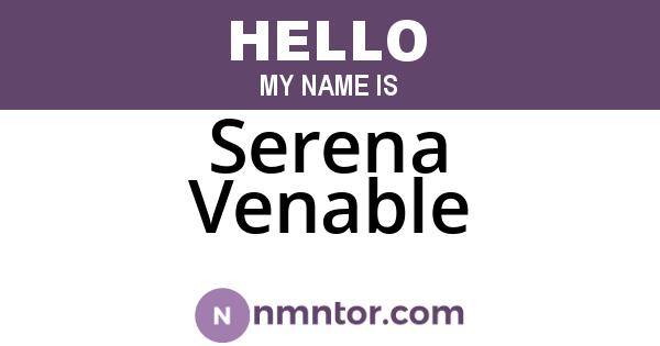 Serena Venable