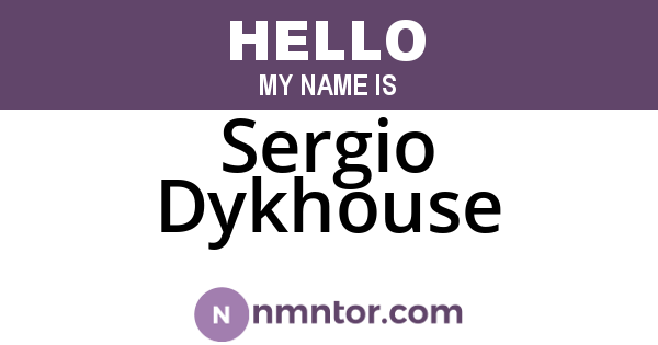 Sergio Dykhouse