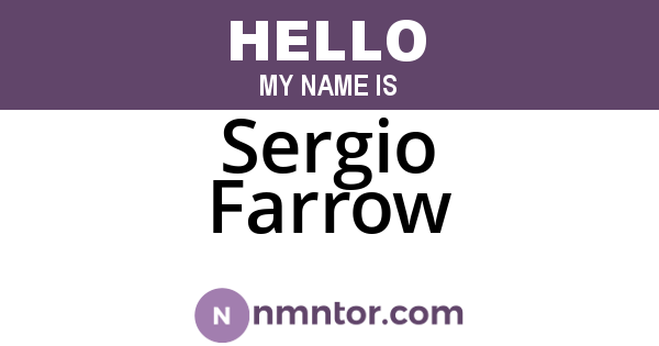 Sergio Farrow