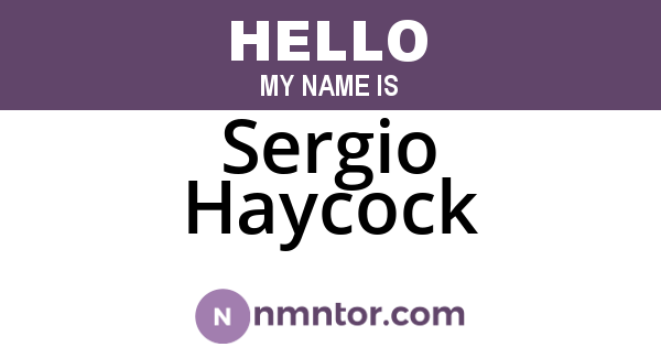 Sergio Haycock