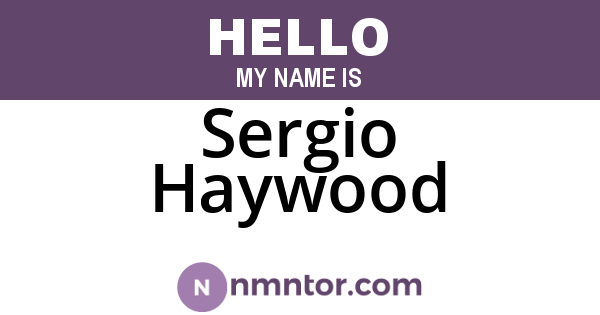Sergio Haywood