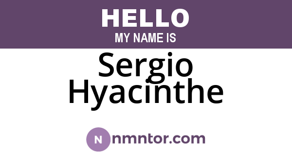 Sergio Hyacinthe