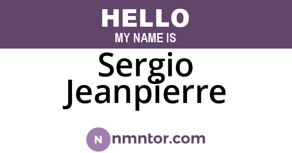 Sergio Jeanpierre