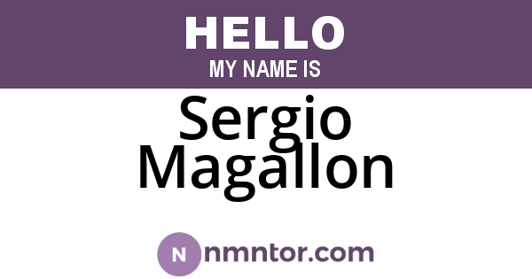Sergio Magallon