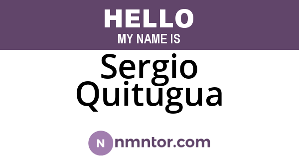 Sergio Quitugua