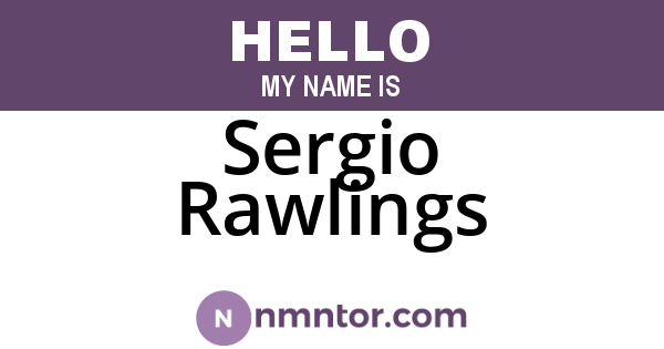 Sergio Rawlings