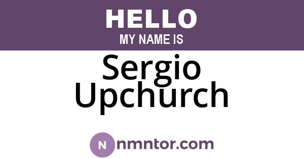 Sergio Upchurch