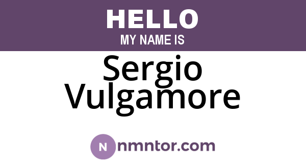 Sergio Vulgamore