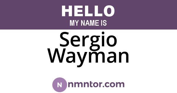 Sergio Wayman