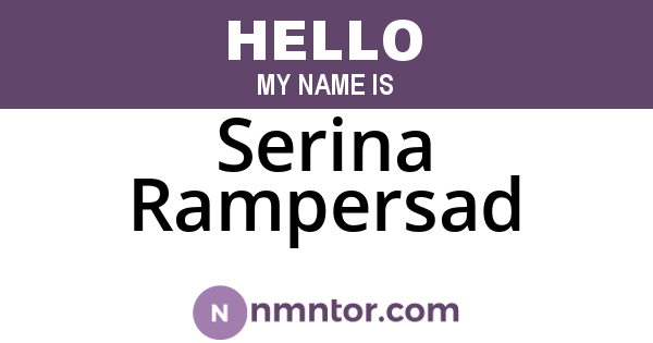 Serina Rampersad