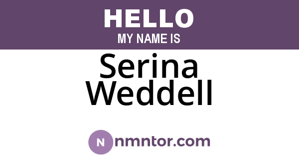 Serina Weddell