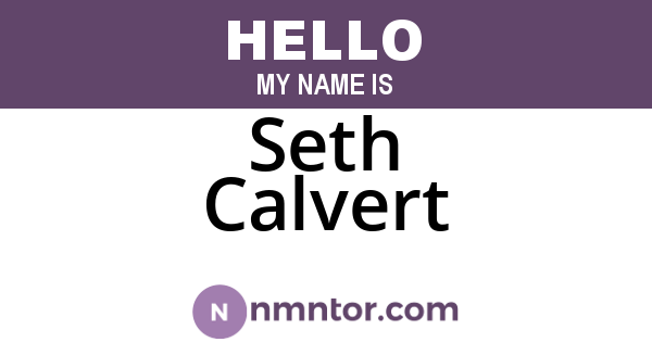 Seth Calvert