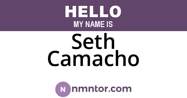 Seth Camacho