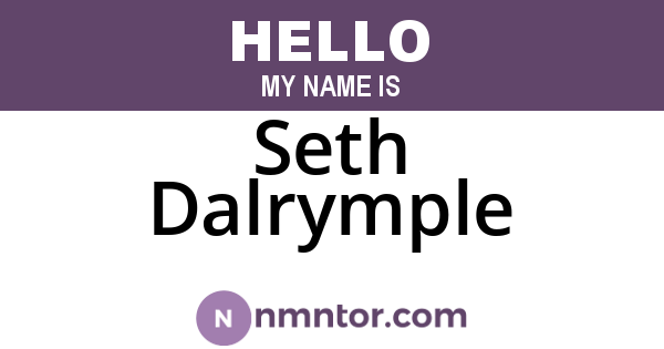 Seth Dalrymple