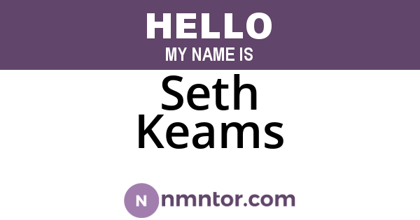 Seth Keams