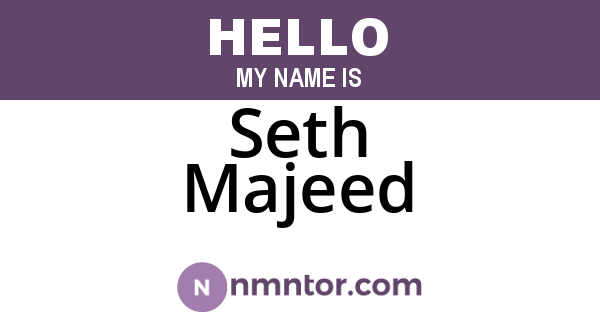 Seth Majeed