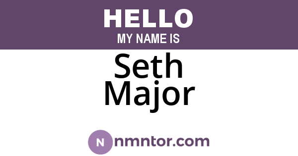 Seth Major