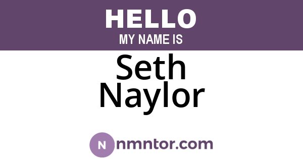 Seth Naylor
