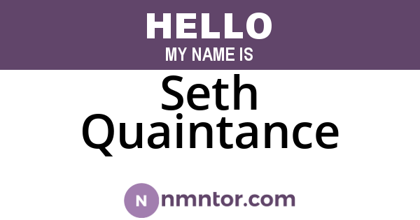 Seth Quaintance