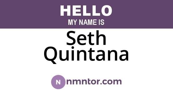 Seth Quintana