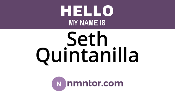 Seth Quintanilla