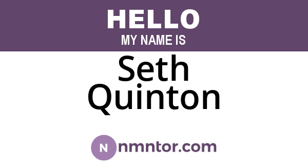 Seth Quinton