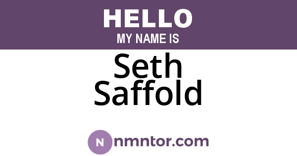 Seth Saffold