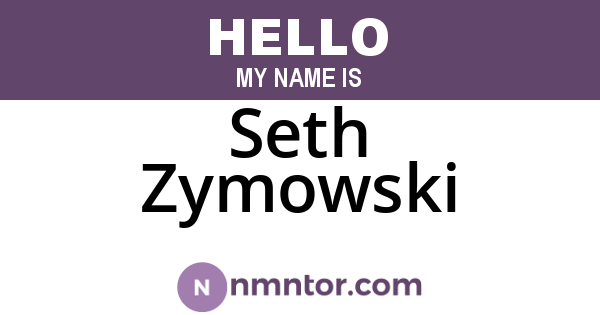 Seth Zymowski
