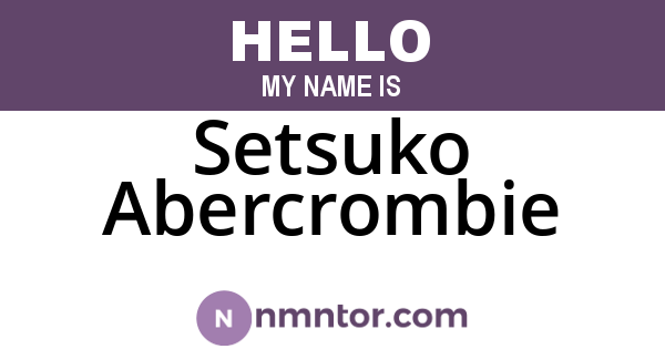 Setsuko Abercrombie