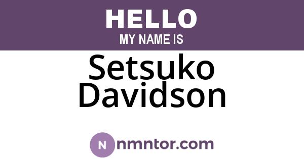 Setsuko Davidson
