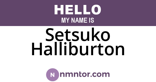 Setsuko Halliburton