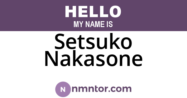 Setsuko Nakasone