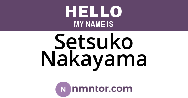 Setsuko Nakayama